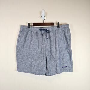 Patagonia Baggies Naturals Mens Size XXL 6.5" Inseam Chambray New Navy